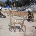 Garden decoration metal iron deer sculpture